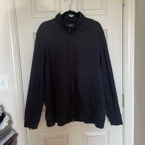 34 Heritage Men’s XXL Black 100% Pima Cotton Full Zip Jacket Track Sweatshirt